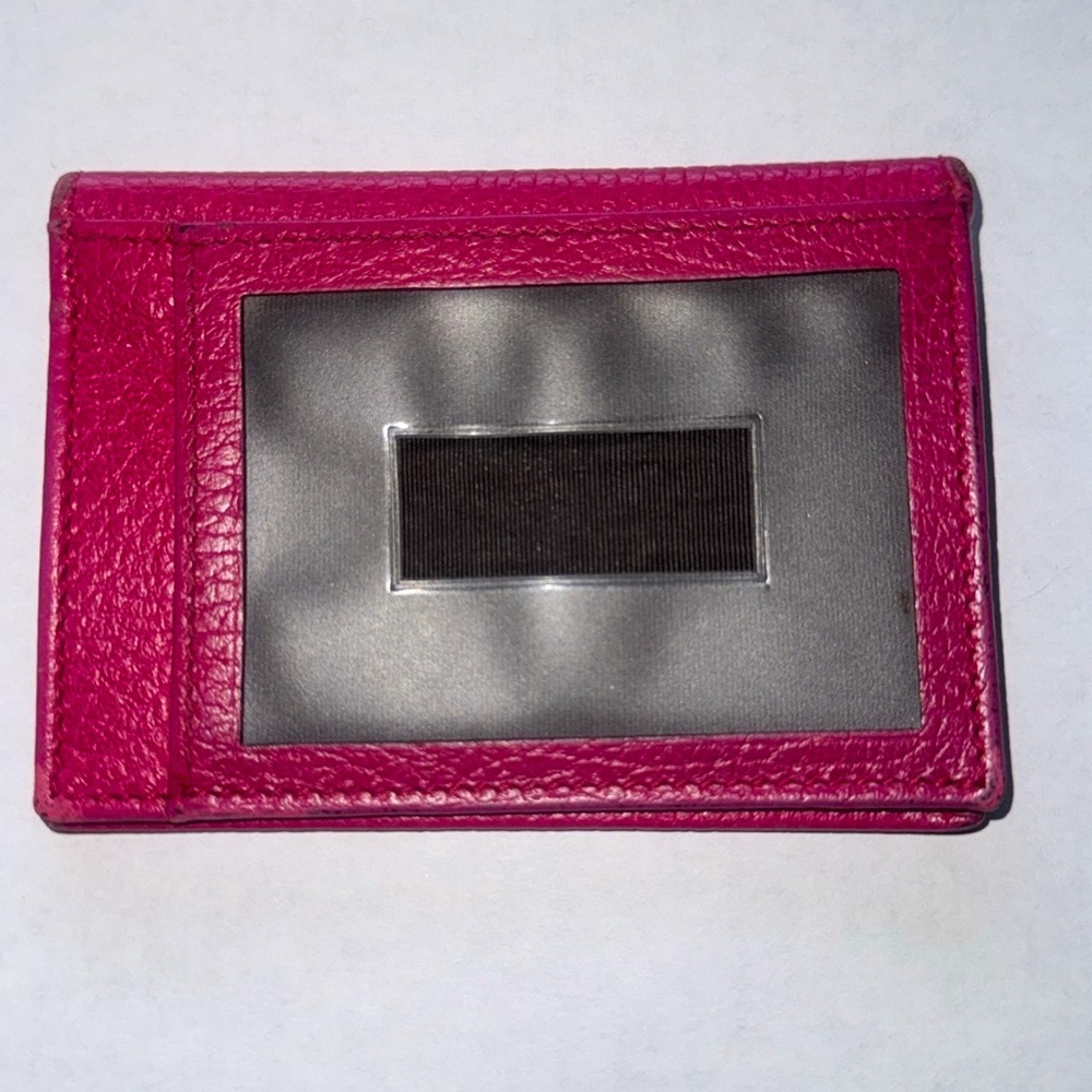 Gucci Fuchsia Leather Card Case/Train Pass - Picture 3 of 9
